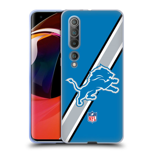 NFL Detroit Lions Logo Stripes Soft Gel Case for Xiaomi Mi 10 5G / Mi 10 Pro 5G