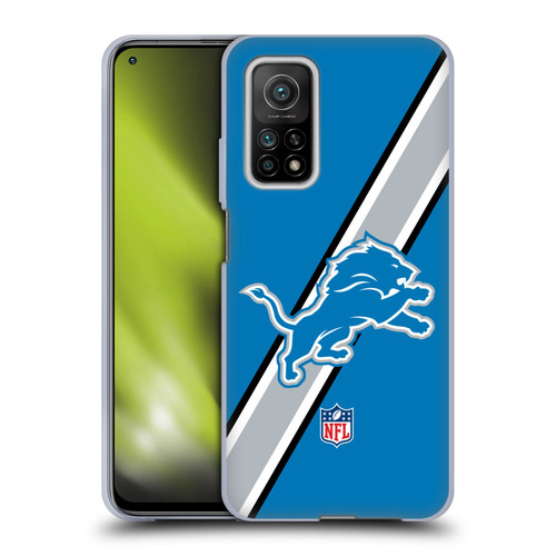 NFL Detroit Lions Logo Stripes Soft Gel Case for Xiaomi Mi 10T 5G