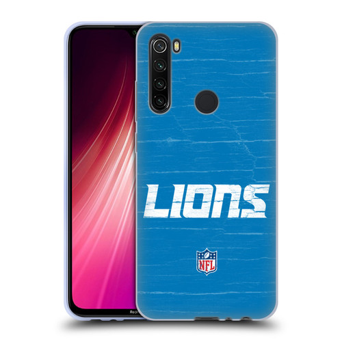 NFL Detroit Lions Logo Distressed Look Soft Gel Case for Xiaomi Redmi Note 8T