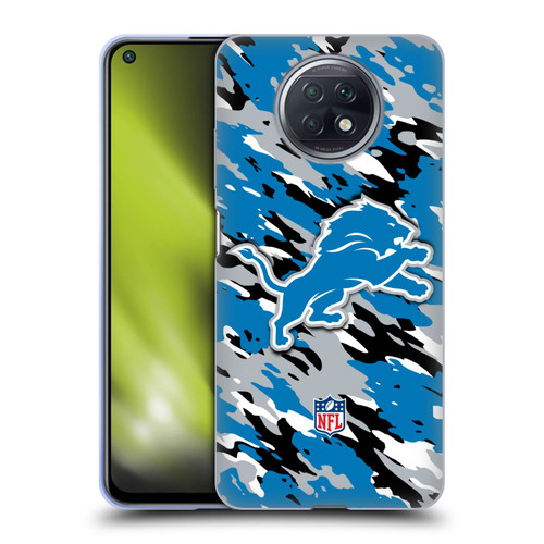 NFL Detroit Lions Logo Camou Soft Gel Case for Xiaomi Redmi Note 9T 5G