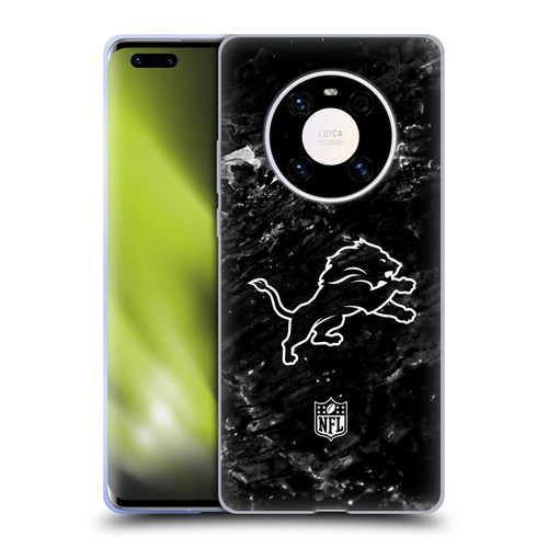 NFL Detroit Lions Artwork Marble Soft Gel Case for Huawei Mate 40 Pro 5G
