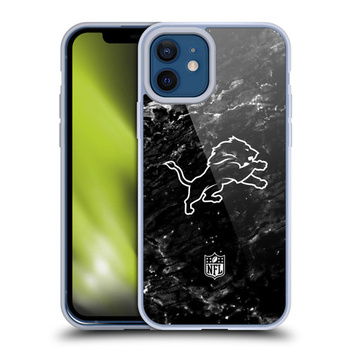 NFL Detroit Lions Artwork Marble Soft Gel Case for Apple iPhone 12 / iPhone 12 Pro