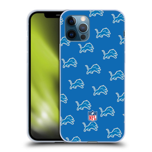 NFL Detroit Lions Artwork Patterns Soft Gel Case for Apple iPhone 12 / iPhone 12 Pro