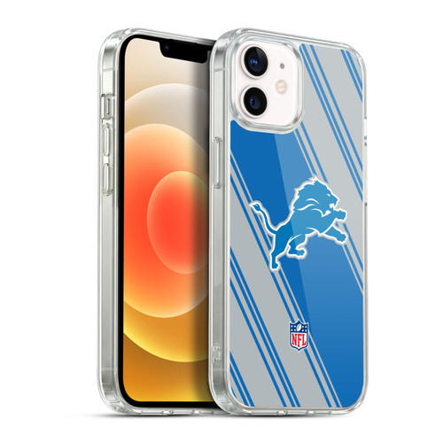 NFL Detroit Lions Artwork Stripes Soft Gel Case for Apple iPhone 12 / iPhone 12 Pro & MagSafe
