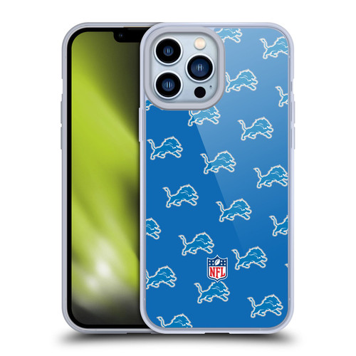 NFL Detroit Lions Artwork Patterns Soft Gel Case for Apple iPhone 13 Pro Max