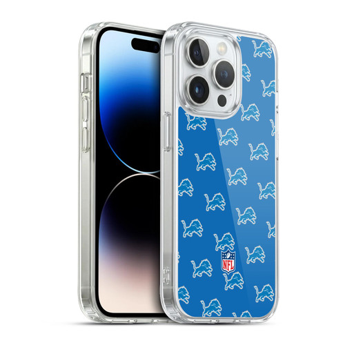 NFL Detroit Lions Artwork Patterns Soft Gel Case for Apple iPhone 13 Pro & MagSafe