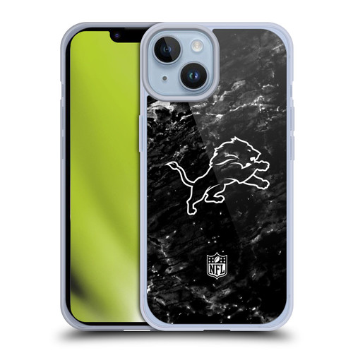 NFL Detroit Lions Artwork Marble Soft Gel Case for Apple iPhone 14