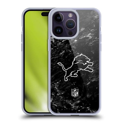 NFL Detroit Lions Artwork Marble Soft Gel Case for Apple iPhone 14 Pro Max