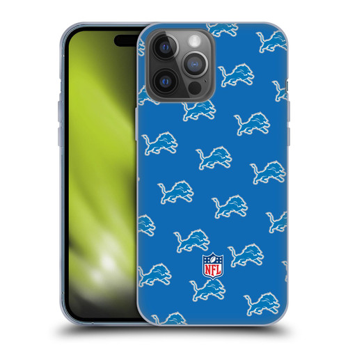 NFL Detroit Lions Artwork Patterns Soft Gel Case for Apple iPhone 14 Pro Max
