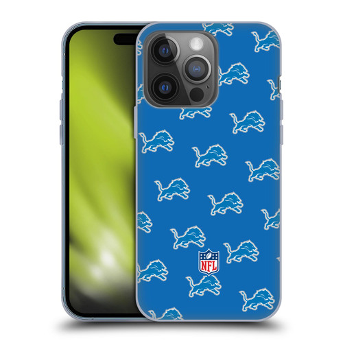 NFL Detroit Lions Artwork Patterns Soft Gel Case for Apple iPhone 14 Pro