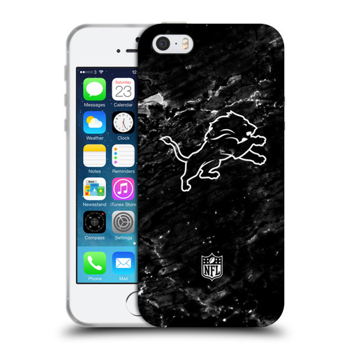 NFL Detroit Lions Artwork Marble Soft Gel Case for Apple iPhone 5 / 5s / iPhone SE 2016