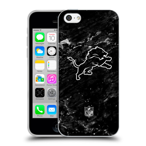 NFL Detroit Lions Artwork Marble Soft Gel Case for Apple iPhone 5c