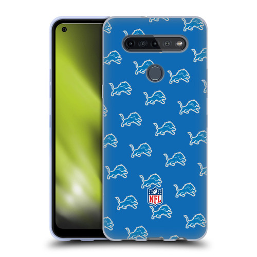 NFL Detroit Lions Artwork Patterns Soft Gel Case for LG K51S