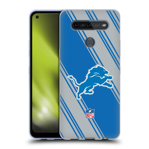 NFL Detroit Lions Artwork Stripes Soft Gel Case for LG K51S