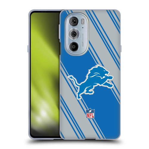 NFL Detroit Lions Artwork Stripes Soft Gel Case for Motorola Edge X30