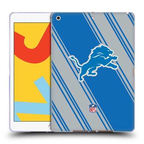 NFL Detroit Lions Artwork Stripes Soft Gel Case for Apple iPad 10.2 2019/2020/2021