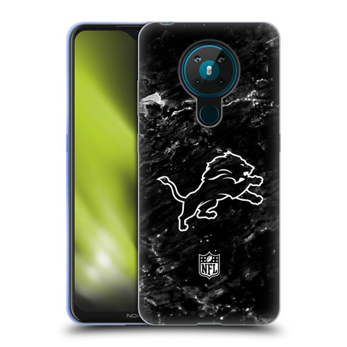 NFL Detroit Lions Artwork Marble Soft Gel Case for Nokia 5.3