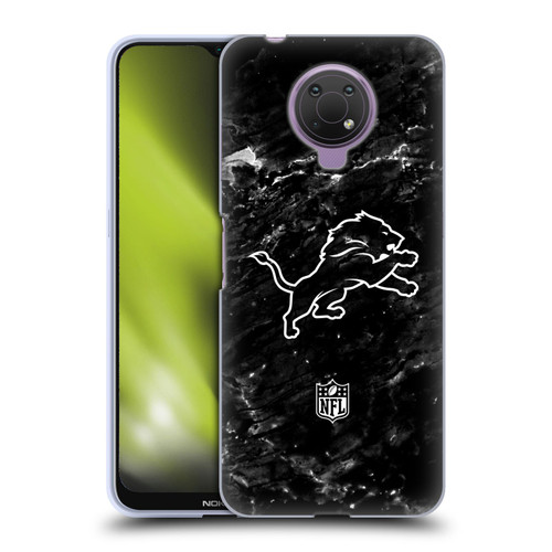 NFL Detroit Lions Artwork Marble Soft Gel Case for Nokia G10