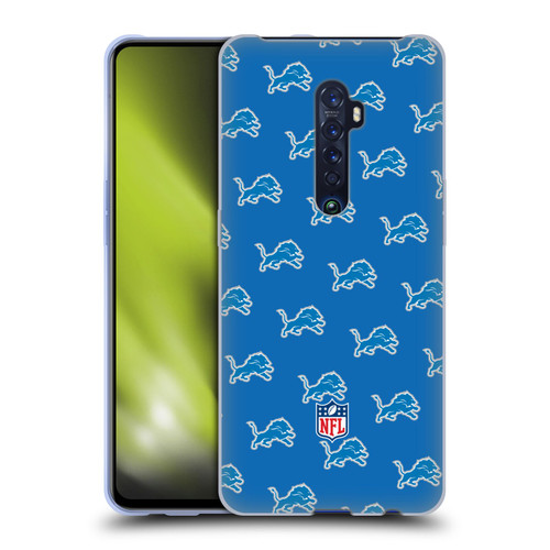 NFL Detroit Lions Artwork Patterns Soft Gel Case for OPPO Reno 2