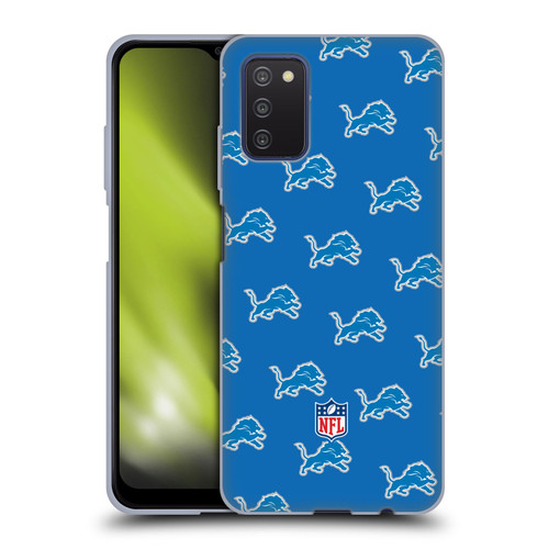 NFL Detroit Lions Artwork Patterns Soft Gel Case for Samsung Galaxy A03s (2021)