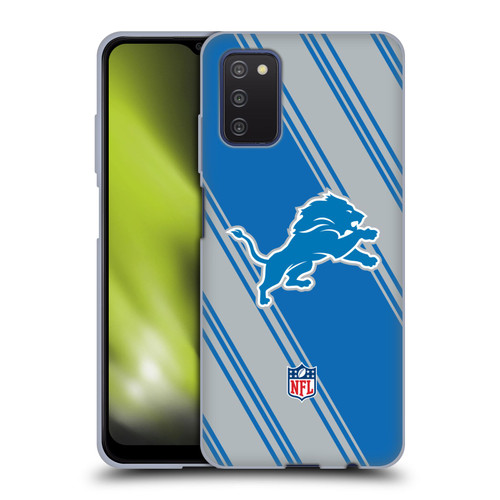 NFL Detroit Lions Artwork Stripes Soft Gel Case for Samsung Galaxy A03s (2021)