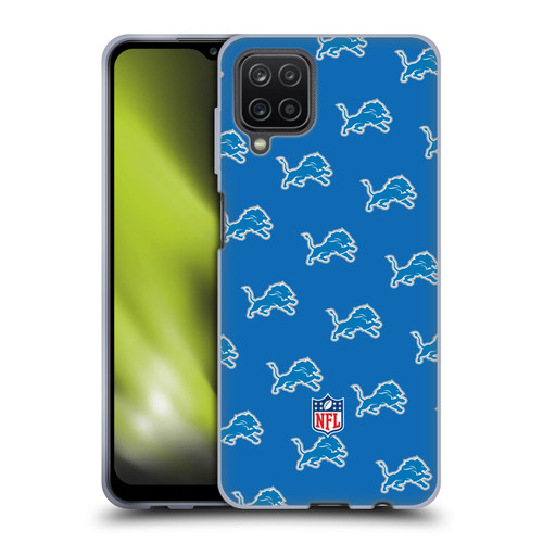 NFL Detroit Lions Artwork Patterns Soft Gel Case for Samsung Galaxy A12 (2020)