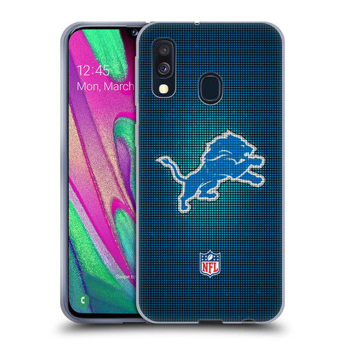 NFL Detroit Lions Artwork LED Soft Gel Case for Samsung Galaxy A40 (2019)