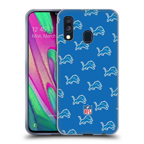 NFL Detroit Lions Artwork Patterns Soft Gel Case for Samsung Galaxy A40 (2019)