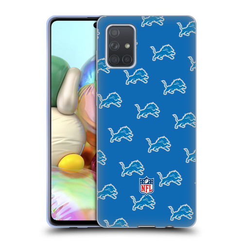 NFL Detroit Lions Artwork Patterns Soft Gel Case for Samsung Galaxy A71 (2019)