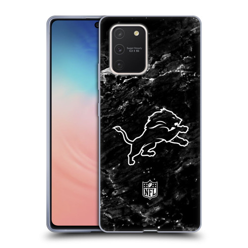 NFL Detroit Lions Artwork Marble Soft Gel Case for Samsung Galaxy S10 Lite