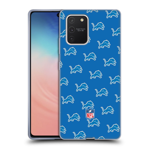NFL Detroit Lions Artwork Patterns Soft Gel Case for Samsung Galaxy S10 Lite