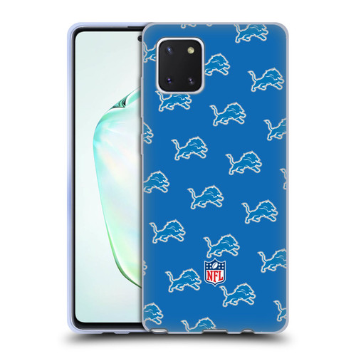 NFL Detroit Lions Artwork Patterns Soft Gel Case for Samsung Galaxy Note10 Lite