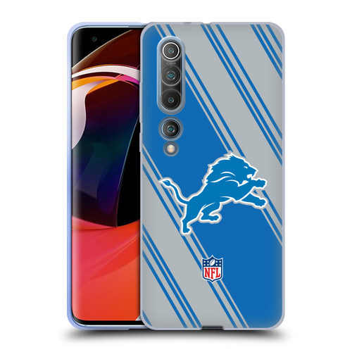 NFL Detroit Lions Artwork Stripes Soft Gel Case for Xiaomi Mi 10 5G / Mi 10 Pro 5G