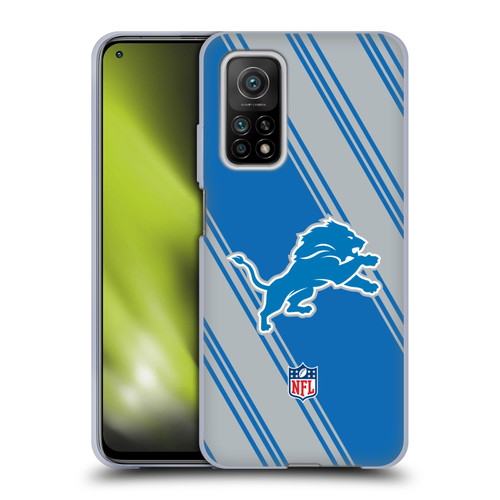 NFL Detroit Lions Artwork Stripes Soft Gel Case for Xiaomi Mi 10T 5G