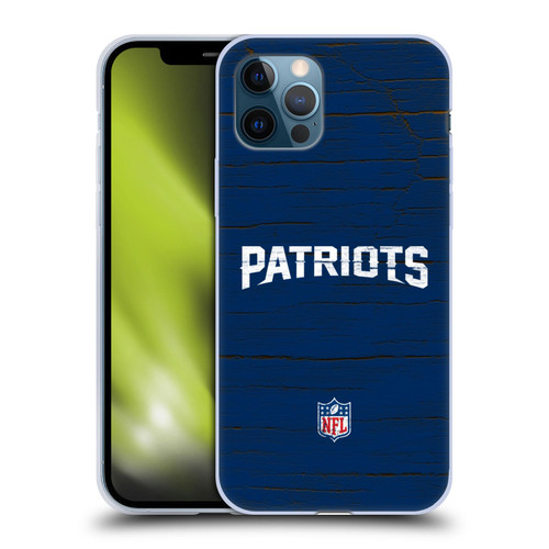 NFL New England Patriots Logo Distressed Look Soft Gel Case for Apple iPhone 12 / iPhone 12 Pro