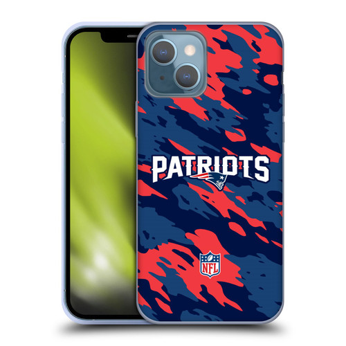 NFL New England Patriots Logo Camou Soft Gel Case for Apple iPhone 13