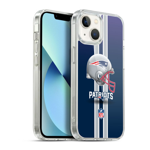 NFL New England Patriots Logo Helmet Soft Gel Case for Apple iPhone 13
