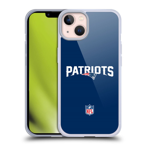 NFL New England Patriots Logo Plain Soft Gel Case for Apple iPhone 13