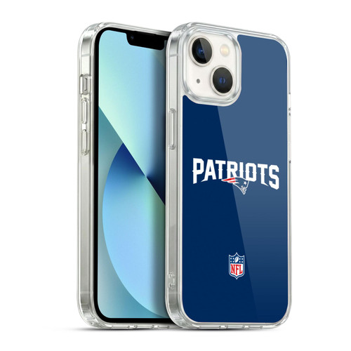 NFL New England Patriots Logo Plain Soft Gel Case for Apple iPhone 13