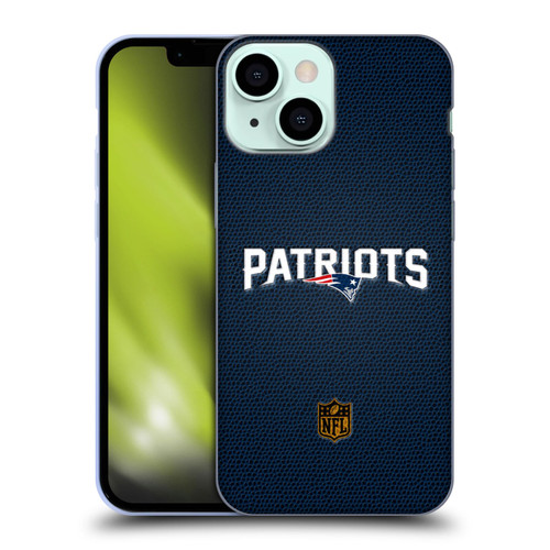 NFL New England Patriots Logo Football Soft Gel Case for Apple iPhone 13 Mini