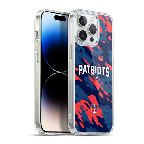 NFL New England Patriots Logo Camou Soft Gel Case for Apple iPhone 13 Pro Max