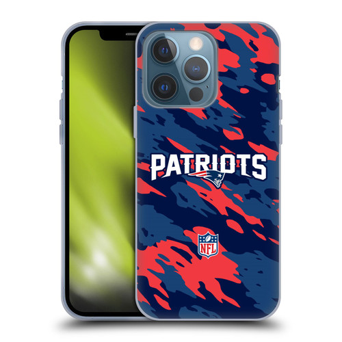 NFL New England Patriots Logo Camou Soft Gel Case for Apple iPhone 13 Pro