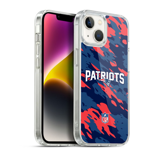 NFL New England Patriots Logo Camou Soft Gel Case for Apple iPhone 14