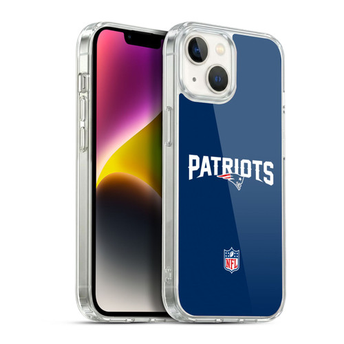 NFL New England Patriots Logo Plain Soft Gel Case for Apple iPhone 14