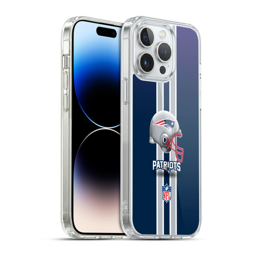 NFL New England Patriots Logo Helmet Soft Gel Case for Apple iPhone 14 Pro Max