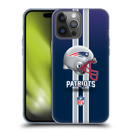 NFL New England Patriots Logo Helmet Soft Gel Case for Apple iPhone 14 Pro Max