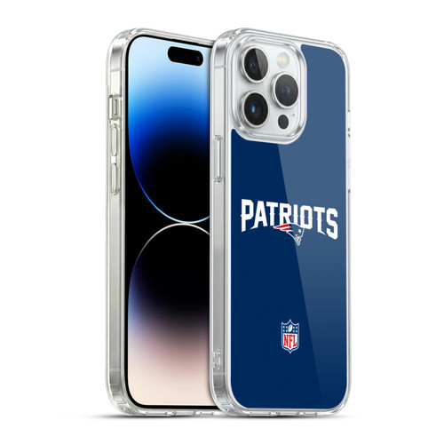 NFL New England Patriots Logo Plain Soft Gel Case for Apple iPhone 14 Pro Max