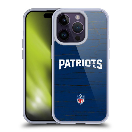 NFL New England Patriots Logo Distressed Look Soft Gel Case for Apple iPhone 14 Pro
