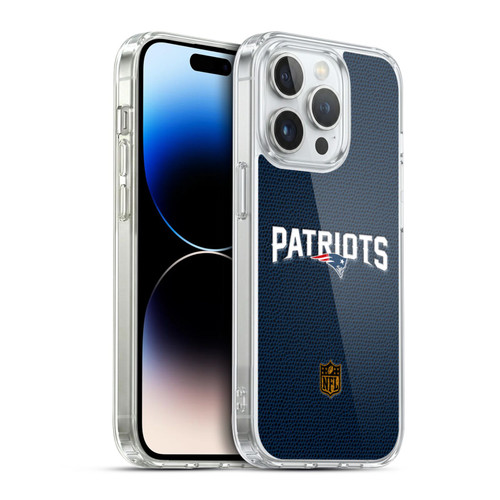 NFL New England Patriots Logo Football Soft Gel Case for Apple iPhone 14 Pro