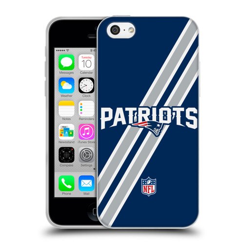 NFL New England Patriots Logo Stripes Soft Gel Case for Apple iPhone 5c NFL New England Patriots Logo Stripes Soft Gel Case for Apple iPhone 5c